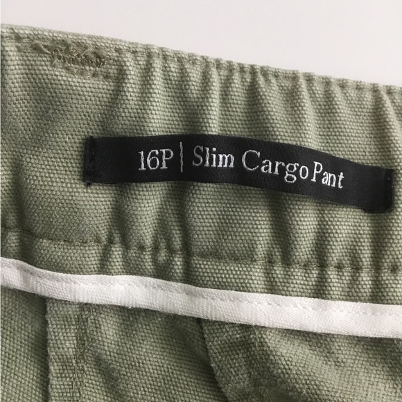 TALBOTS SLIM CARGO PANT 16P green - Picture 5 of 10